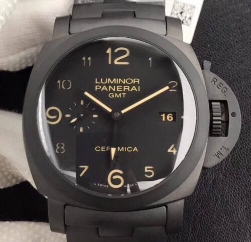 Best Replica Panerai Luminor 1950 PAM00438 GMT VS Factory Black Dial For Sale - Replica Watch Wholesale