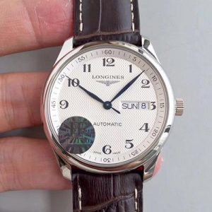 Best Replica Longines Master Day-Date L2.755.4.78.3 JF Factory Silver Dial For Sale - Replica Watch Wholesale