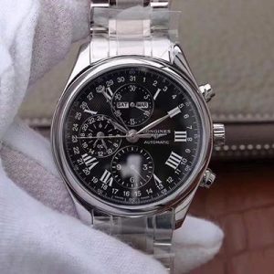 Best Replica Longines Conquest Classic Chronograph Moonphase Black Dial For Sale - Replica Watch Wholesale