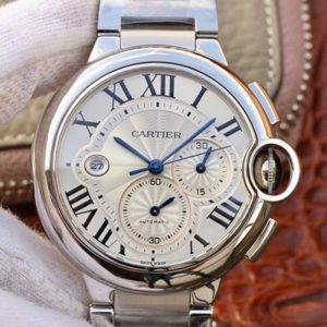 Best Replica Cartier Ballon Bleu Chronograph W6920076 ZF Factory Silver Dial For Sale - Replica Watch Wholesale