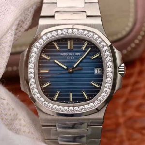 Best Replica Patek Philippe Nautilus 5711 PF Factory Diamond Bezel Blue Dial For Sale - Replica Watch Wholesale