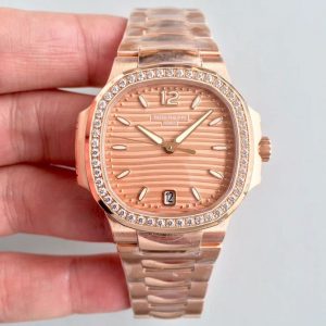 Best Replica Patek Philippe Ladies Nautilus 7118/1200R PF Factory Rose Gold Dial For Sale - Replica Watch Wholesale