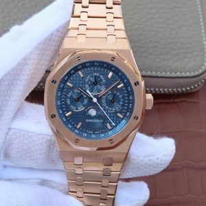 Best Replica Audemars Piguet Royal Oak Perpetual Calendar 26574OR.OO.1220OR.02 JF Factory Blue Dial For Sale - Replica Watch Wholesale