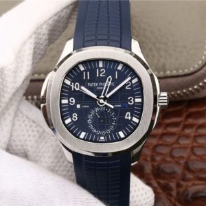 Best Replica Patek Philippe Aquanaut Dual Time 5164A-001 MP Factory Blue Dial For Sale - Replica Watch Wholesale