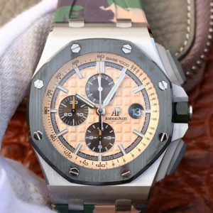 Best Replica Audemars Piguet Royal Oak Offshore 26400SO.OO.A054CA.01 JF Factory Beige Dial For Sale - Replica Watch Wholesale