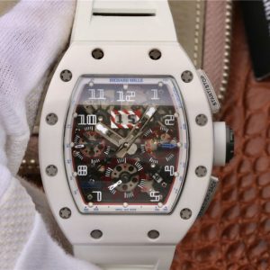 Best Replica Richard Mille RM011 Chronograph KV Factory White Hollow Dial For Sale - Replica Watch Wholesale