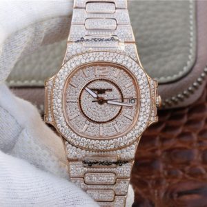 Best Replica Patek Philippe Nautilus Jumbo 7021/1R-001 Rose Gold Diamond For Sale - Replica Watch Wholesale