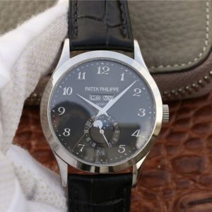 Best Replica Patek Philippe Complications Annual Calendar 5396G-014 KM Factory Grey Dial For Sale - Replica Watch Wholesale