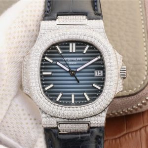 Best Replica Patek Philippe Nautilus Jumbo 5719/1G-001 KM Factory Blue Dial For Sale - Replica Watch Wholesale