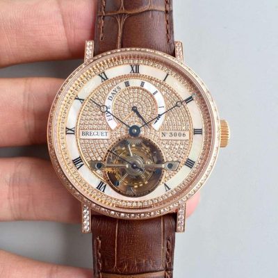 Replica Breguet Classique Complications Tourbillon 5317BR/12/9V6 Rose Gold Diamond