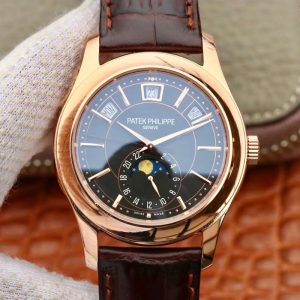 Best KM Factory Replica Watches Patek Philippe Annual Calendar 5205G-001 Black Dial For Sale - Replica Watch Wholesale