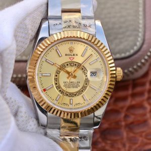 Best Replica Rolex SKY-DWELLER 326938-72418 Gold Dial For Sale - Replica Watch Wholesale