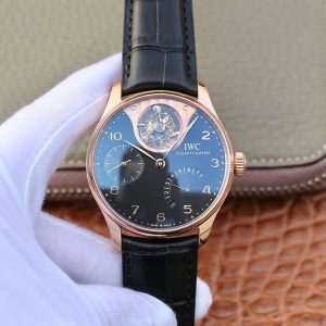Best ZF Factory Replica IWC Portuguese Tourbillon IW504210 Rose Gold Black Dial For Sale - Replica Watch Wholesale