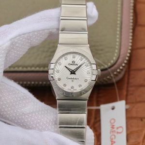 Best Replica Omega Constellation Ladies 27mm 123.10.27.60.55.001 TW Factory White Textured Dial For Sale - Replica Watch Wholesale