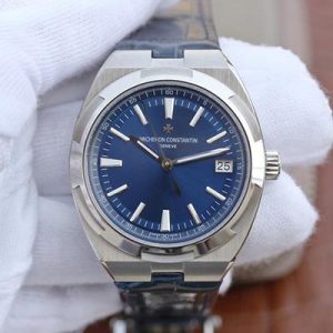 Best Replica Vacheron Constantin Overseas 47040 JJ Factory Leather Strap Blue Dial For Sale - Replica Watch Wholesale