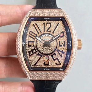 Best Replica Franck Muller 8880 SC DT Rose Gold Diamond Dial For Sale - Replica Watch Wholesale