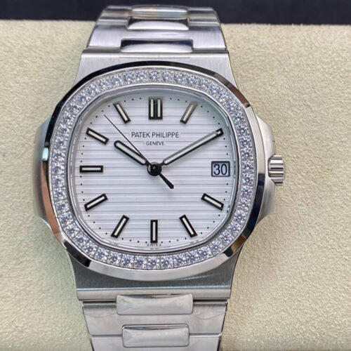 Best PPF Factory Replica Patek Philippe Nautilus 5713/1G-010 V4 Silver Strap For Sale - Replica Watch Wholesale