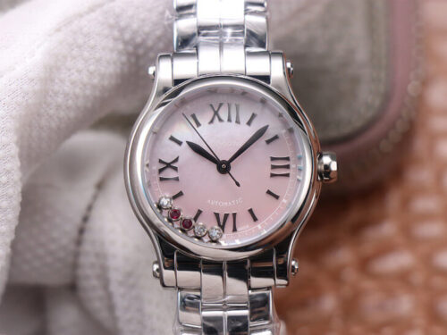 Best YF Factory Replica Chopard Happy Sport 278573 Pink Dial For Sale - Replica Watch Wholesale
