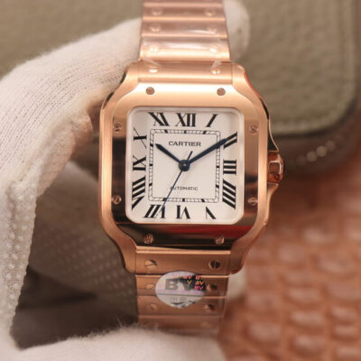 Best BV Factory Replica Cartier De Santos WSSA0010 18K Rose Gold Case For Sale – Replica Watch Wholesale