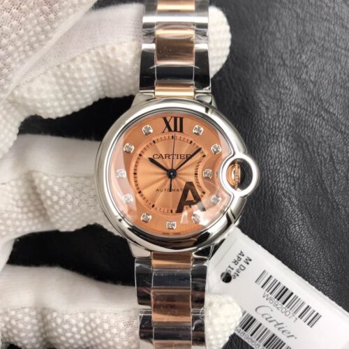 Best V6 Factory Replica Ballon Bleu De Cartier Ladies 33MM Gold Dial For Sale - Replica Watch Wholesale
