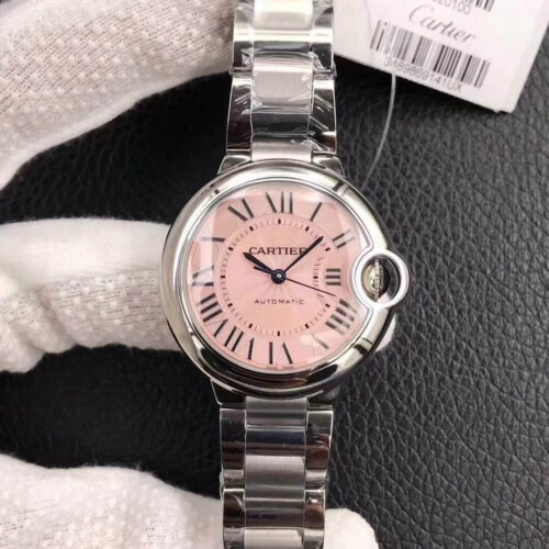 Best V6 Factory Replica Ballon Bleu De Cartier 33MM W6920041 Steel Bezel For Sale - Replica Watch Wholesale