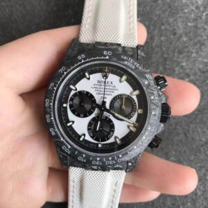 Best Noob Factory Replica Rolex Daytona Cosmograph Carbon Fiber Diw Customized Version White Strap For Sale - Replica Watch Wholesale