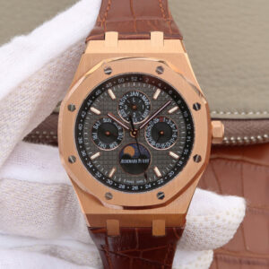 Best JF Factory Replica Audemars Piguet Royal Oak Perpetual Calendar 26574 Rose Gold Grey Dial For Sale - Replica Watch Wholesale