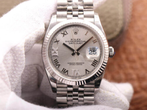 Best EW Factory Replica Rolex Datejust M126234-0029 Diamond Silver Dial For Sale - Replica Watch Wholesale
