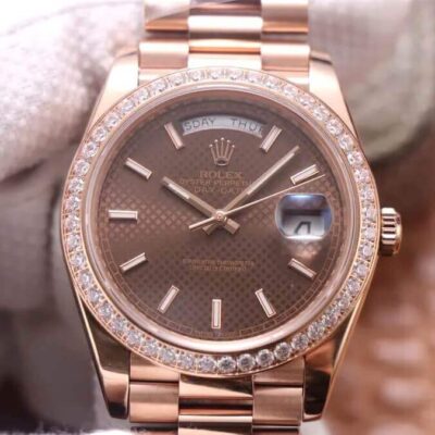 Best EW Factory Replica Rolex Day-Date M228345RBR-0005 Chocolate Color Dial For Sale – Replica Watch Wholesale