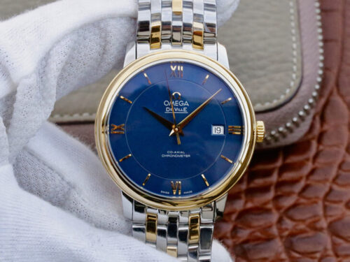 Best TW Factory Replica Omega De Ville 424.20.37.20.03.001 Blue Dial For Sale - Replica Watch Wholesale