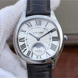 Replica Best Drive De Cartier Moonphase WSNM0008 Black Strap For Sale - Replica Watch Wholesale