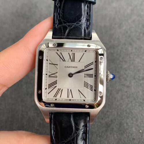 Best Replica Cartier Santos WSSA0022 Blue Cowhide Strap For Sale - Replica Watch Wholesale
