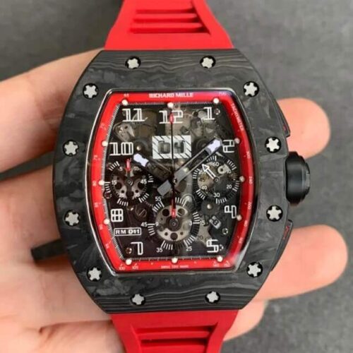 Best KV Factory Replica Richard Mille RM-011 V2 Red Rubber Strap For Sale - Replica Watch Wholesale