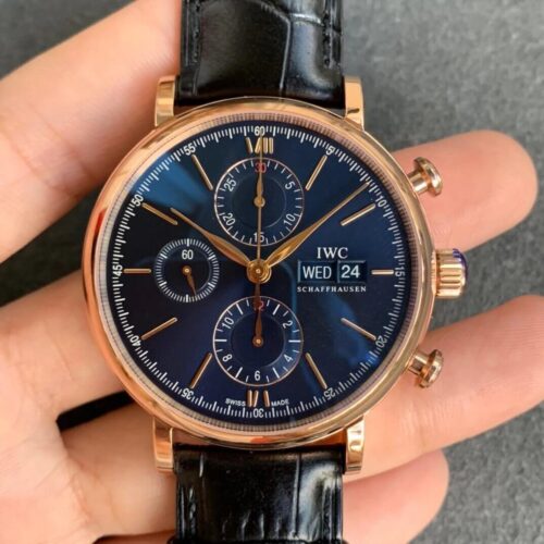 Best ZF Factory Replica IWC Portofino IW391035 Black Strap For Sale - Replica Watch Wholesale