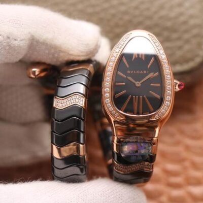 Best BV Factory Replica Bvlgari Serpenti Rose Gold Diamonds For Sale – Replica Watch Wholesale