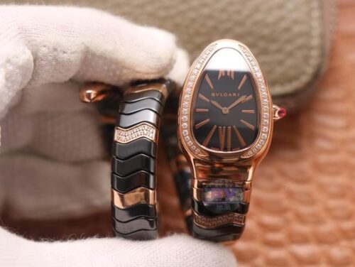 Best BV Factory Replica Bvlgari Serpenti Rose Gold Diamonds For Sale - Replica Watch Wholesale