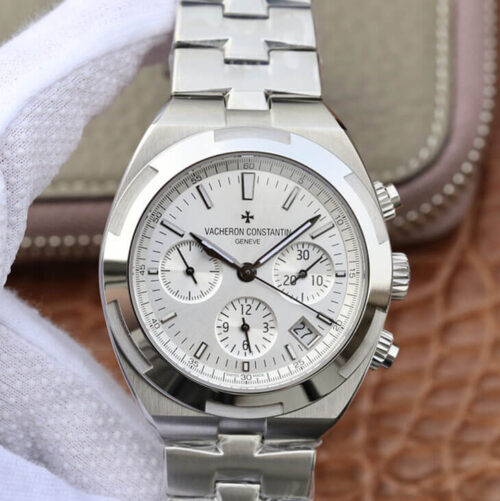 Best 8F Factory Replica Vacheron Constantin Overseas 5500V/110A-B075 White Dial For Sale - Replica Watch Wholesale