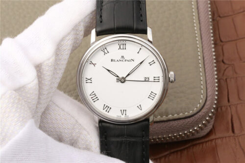 Best ZF Factory Replica Blancpain Villeret 6651-1127-55B Black Strap For Sale - Replica Watch Wholesale