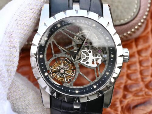Best JB Factory Replica Roger Dubuis Excalibur RDDBEX0393 Tourbillon Skeleton Dial For Sale - Replica Watch Wholesale