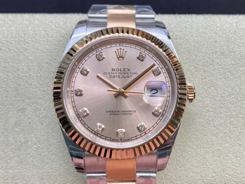 Best EW Factory Replica Rolex Datejust M126331-0007 41MM V3 Rose Gold Dial For Sale - Replica Watch Wholesale