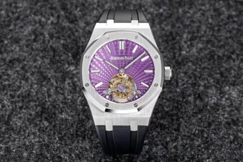 Best R8 Factory Replica Audemars Piguet Royal Oak Tourbillon V3 Purple Dial For Sale - Replica Watch Wholesale