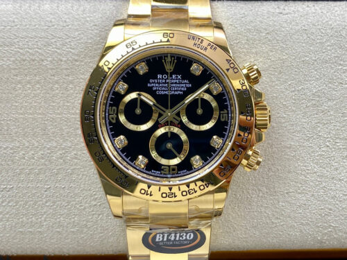 Best BT Factory Replica Rolex Daytona M116508-0016 Yellow Gold Case For Sale - Replica Watch Wholesale