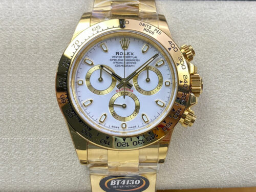 Best BT Factory Replica Rolex Daytona M116508-0001 Yellow Gold Bezel For Sale - Replica Watch Wholesale