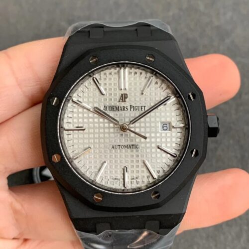 Best ZF Factory Replica Audemars Piguet Royal Oak 15400 DLC Version Black Case For Sale - Replica Watch Wholesale