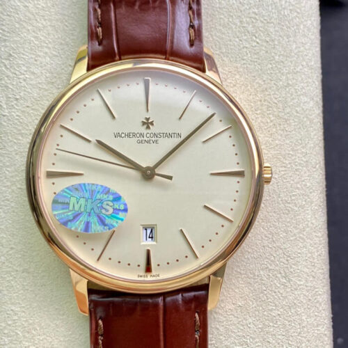 Best MKS Factory Replica Vacheron Constantin Patrimony 85180/000J-9231 Brown Strap For Sale - Replica Watch Wholesale