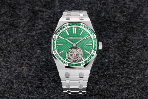 Best R8 Factory Replica Audemars Piguet Royal Oak Tourbillon 26532IC.EE.1220TI.01 Green Dial For Sale - Replica Watch Wholesale