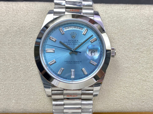 Best EW Factory Replica Rolex Day Date 228206 Stainless Steel Strap For Sale - Replica Watch Wholesale