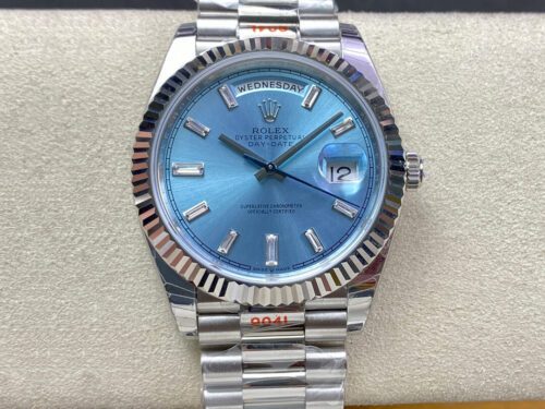 Best EW Factory Replica Rolex Day Date M228236-0006 Blue Dial For Sale - Replica Watch Wholesale