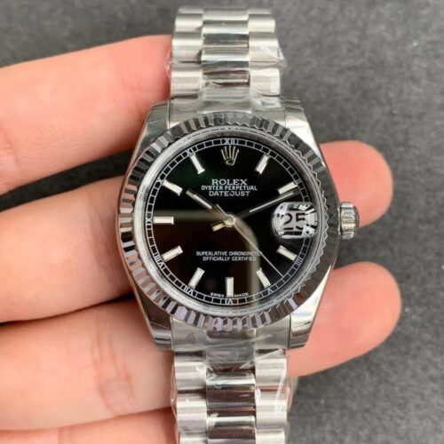 Best GS Factory Replica Rolex Datejust M178274-0034 Black Dial For Sale - Replica Watch Wholesale