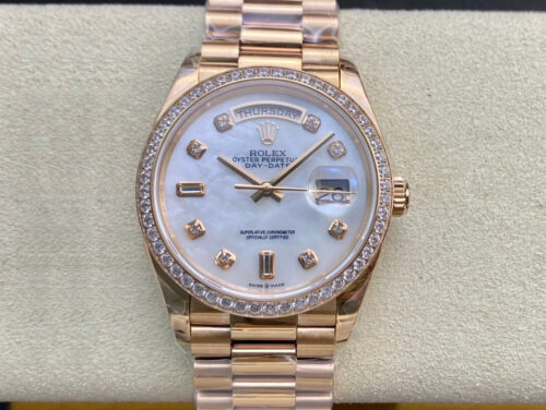 Best EW Factory Replica Rolex Day Date 128238 V2 Rose Gold Strap For Sale - Replica Watch Wholesale